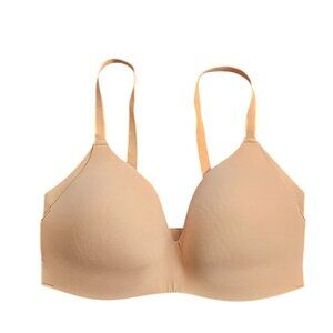 Knix Wingwoman Contour Bra, Wireless,Tan, Size 4 Fits Sizes 32C, D and 34C, D